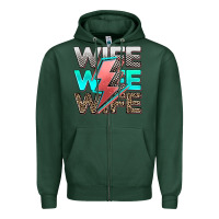 Sports Green racing wife wife wife Zipper Hoodie - AdoDesignShop