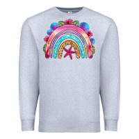 Heather Grey summer rainbow Premium Sweatshirt - NancyCooperArtShop