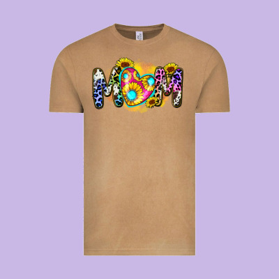 Mom Sunflower Vintage Tee Designed By Zillion Design Studio