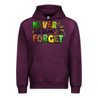 Mauve Wine never let them forget juneteenth Urban Hoodie - LillyAllenDesigns