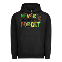 Pigment Black never let them forget juneteenth Urban Hoodie - LillyAllenDesigns