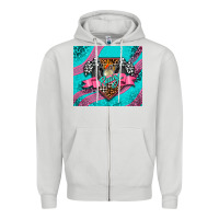 Racing Pink Zipper Hoodie | Teevron
