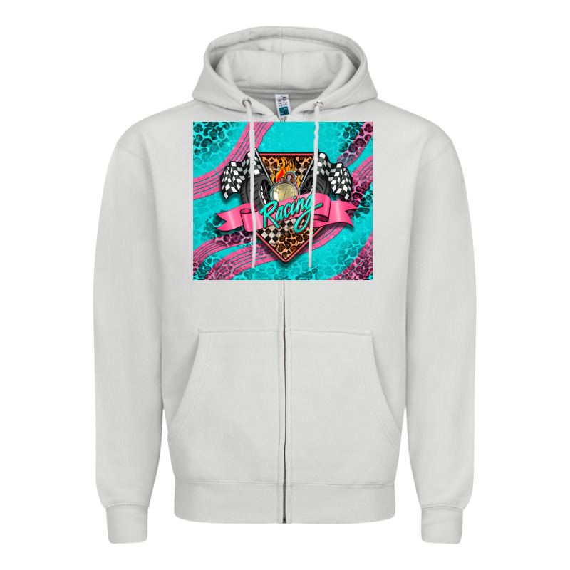 Racing Pink Zipper Hoodie by AdoDesignShop | Teevron