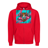 Red racing pink Zipper Hoodie - AdoDesignShop