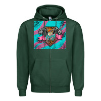 Sports Green racing pink Zipper Hoodie - AdoDesignShop