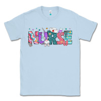 Dusty Blue Easter Nurse Easter Day Classic Tee - Neo Western