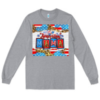Heather Grey American Mama 20oz tumbler Long Sleeve Tee - Neo Western