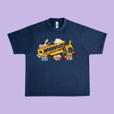 School Bus Driver Urban Heavy Tee Designed By Texasbilliewilder