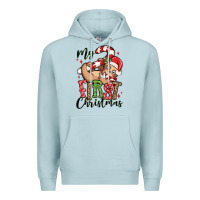 Blue Mist my first christmas cute christmas sloth Premium Hoodie - MaliasSmallBusiness