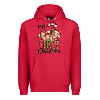 Cardinal my first christmas cute christmas sloth Premium Hoodie - MaliasSmallBusiness