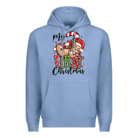 Colony Blue my first christmas cute christmas sloth Premium Hoodie - MaliasSmallBusiness