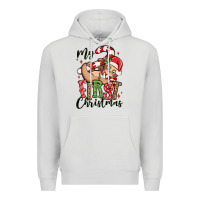 Dove Grey my first christmas cute christmas sloth Premium Hoodie - MaliasSmallBusiness