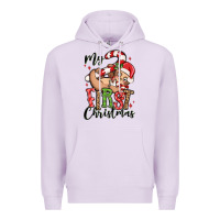 Lilac my first christmas cute christmas sloth Premium Hoodie - MaliasSmallBusiness