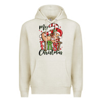 Oatmeal Heather my first christmas cute christmas sloth Premium Hoodie - MaliasSmallBusiness