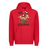 Red my first christmas cute christmas sloth Premium Hoodie - MaliasSmallBusiness