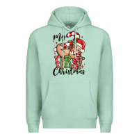 Seafoam my first christmas cute christmas sloth Premium Hoodie - MaliasSmallBusiness