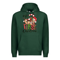 Sports Green my first christmas cute christmas sloth Premium Hoodie - MaliasSmallBusiness