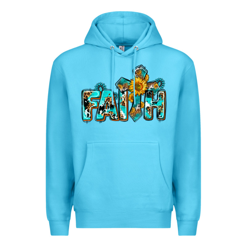 Faith With Cross Ado Premium Hoodie by AdoDesignShop | Teevron