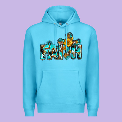 Faith With Cross Ado Premium Hoodie Designed By Adodesignshop
