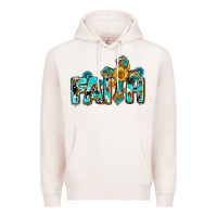 Pale Pink faith with cross ado Premium Hoodie - AdoDesignShop