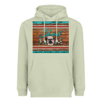 Matcha show mom aztec cowhide leopard heifer Heavyweight Hoodie - Artiststas