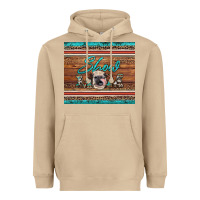 Mushroom show mom aztec cowhide leopard heifer Heavyweight Hoodie - Artiststas