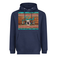 Navy show mom aztec cowhide leopard heifer Heavyweight Hoodie - Artiststas