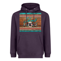 Plum show mom aztec cowhide leopard heifer Heavyweight Hoodie - Artiststas