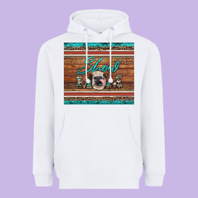 Show Mom Aztec Cowhide Leopard Heifer Heavyweight Hoodie Designed By Artiststas