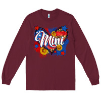 Burgundy American mini heart Long Sleeve Tee - Neo Western