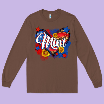 American Mini Heart Long Sleeve Tee Designed By Neo Western