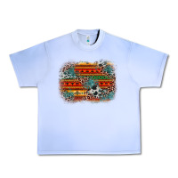 Grape Ice leopard aztec background Urban Heavy Tee - Zillion Design Studio