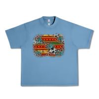 Pebble Blue leopard aztec background Urban Heavy Tee - Zillion Design Studio