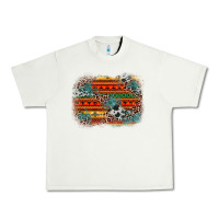 Pistachio leopard aztec background Urban Heavy Tee - Zillion Design Studio