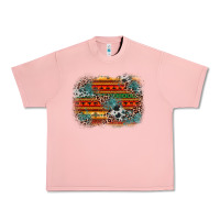 Salmon leopard aztec background Urban Heavy Tee - Zillion Design Studio