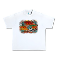 White leopard aztec background Urban Heavy Tee - Zillion Design Studio