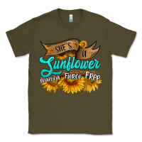 Army Green she's a sunflower beautiful fierce free Classic Tee - HRA Design Shop