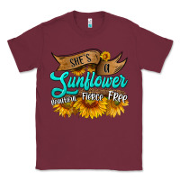 Burgundy she's a sunflower beautiful fierce free Classic Tee - HRA Design Shop