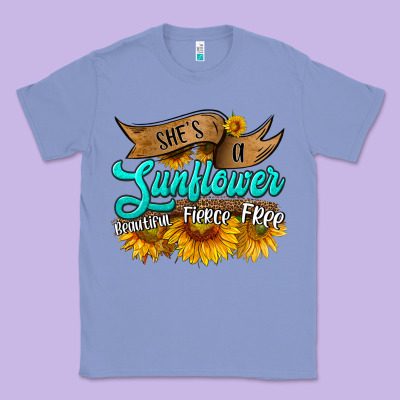 She's A Sunflower Beautiful Fierce Free Classic Tee Designed By Hra Design Shop