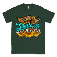 Sports Green she's a sunflower beautiful fierce free Classic Tee - HRA Design Shop