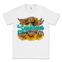 White she's a sunflower beautiful fierce free Classic Tee - HRA Design Shop