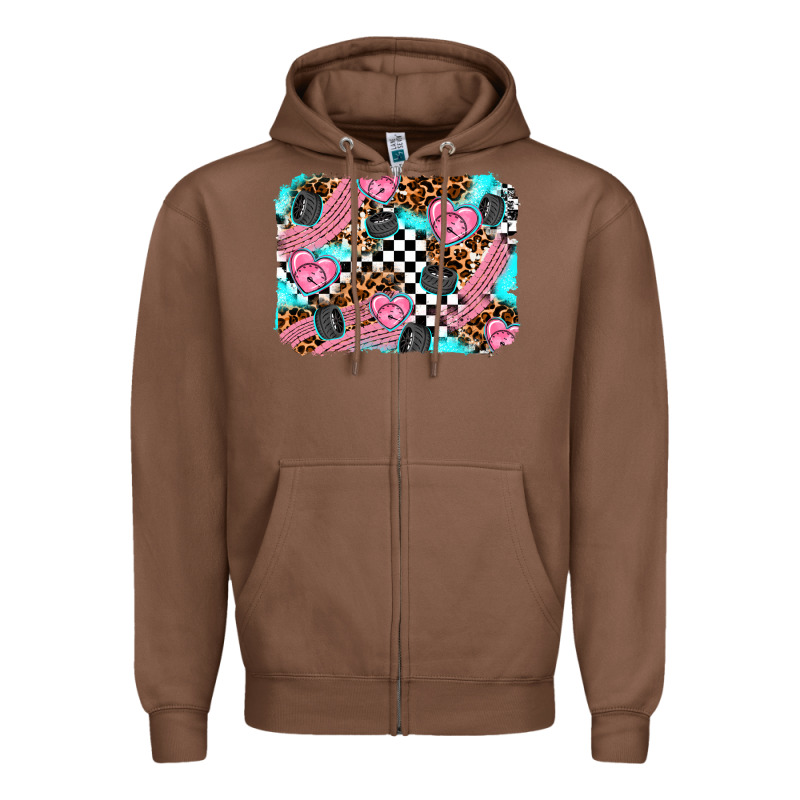 Race Day Background Zipper Hoodie by AdoDesignShop | Teevron