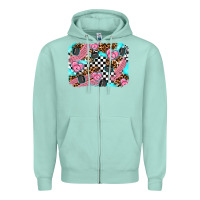 Seafoam race day background Zipper Hoodie - AdoDesignShop