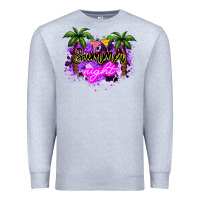 Heather Grey summer night Premium Sweatshirt - NancyCooperArtShop