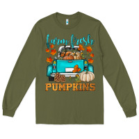 Army Green farm fresh pumpkins Long Sleeve Tee - HRA Design Shop