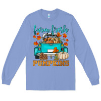 Colony Blue farm fresh pumpkins Long Sleeve Tee - HRA Design Shop
