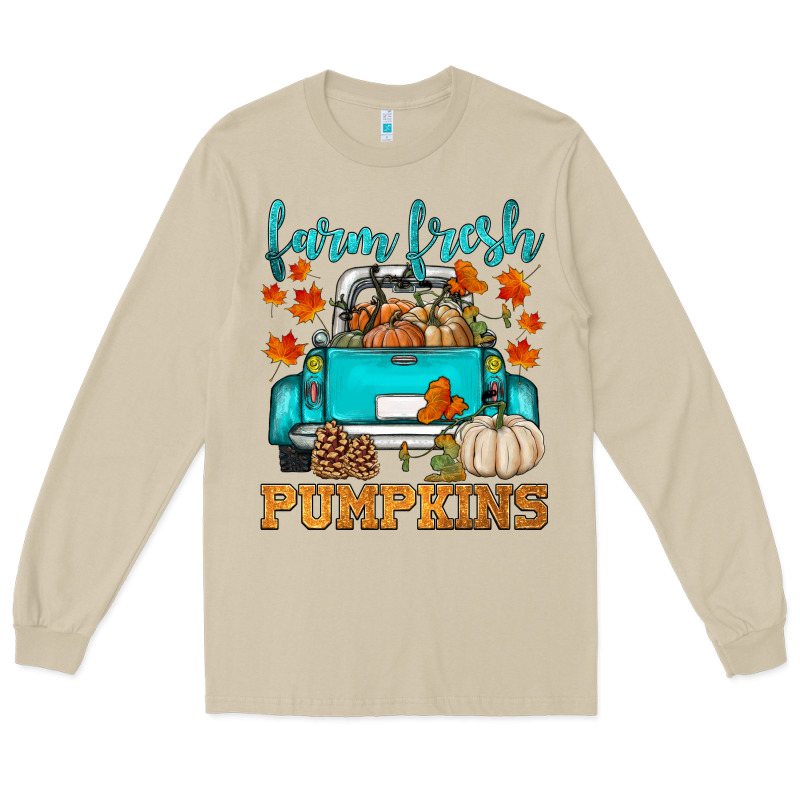Farm Fresh Pumpkins Long Sleeve Tee by HRA Design Shop | Teevron