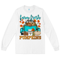 White farm fresh pumpkins Long Sleeve Tee - HRA Design Shop