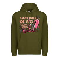 Army Green essentials of a baddie Premium Hoodie - MaliasSmallBusiness