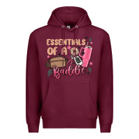 Burgundy essentials of a baddie Premium Hoodie - MaliasSmallBusiness